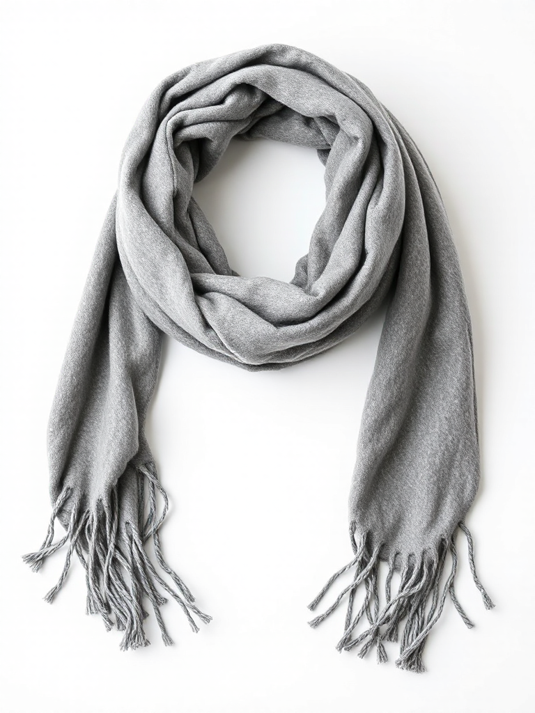 Gray Cashmere Scarf
