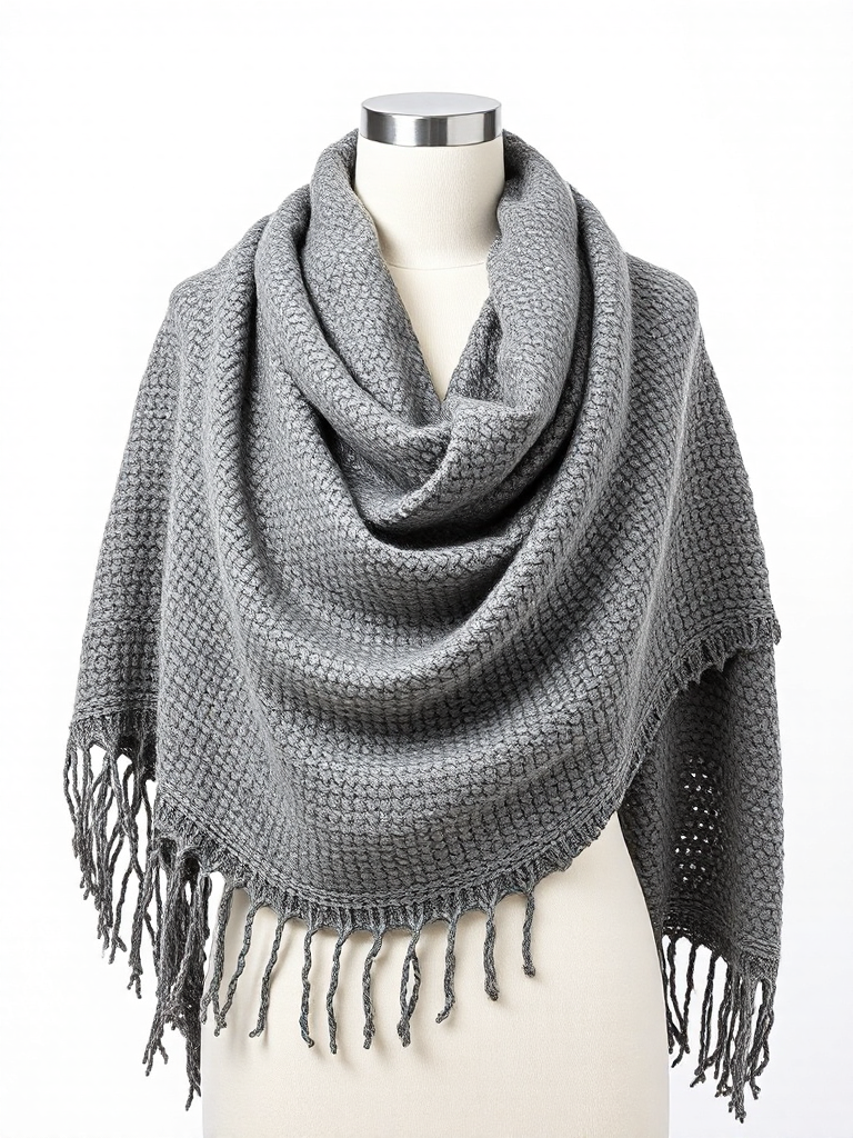 Gray Wool Shawl