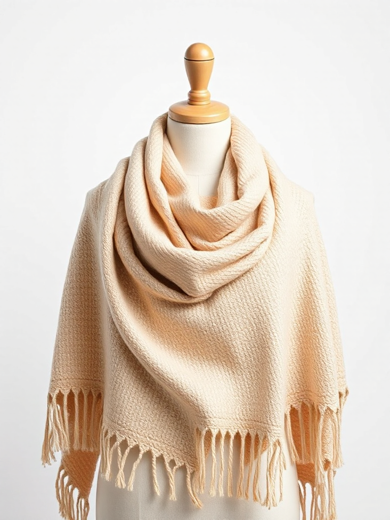 Cream Wool Shawl