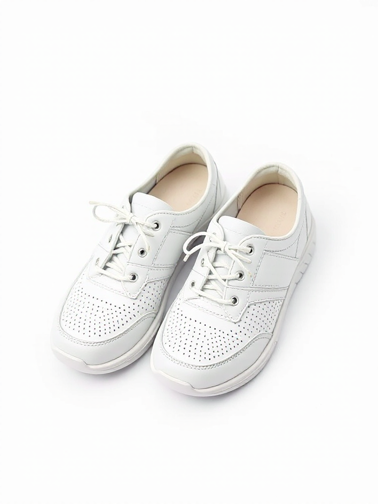 White Comfort Walking Shoes
