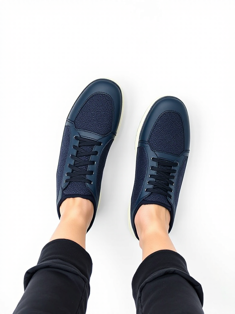 Navy Comfort Walking Shoes