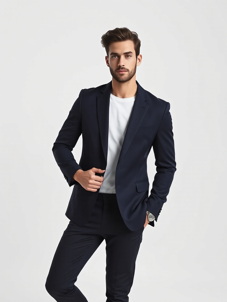 Navy Slim Fit Blazer