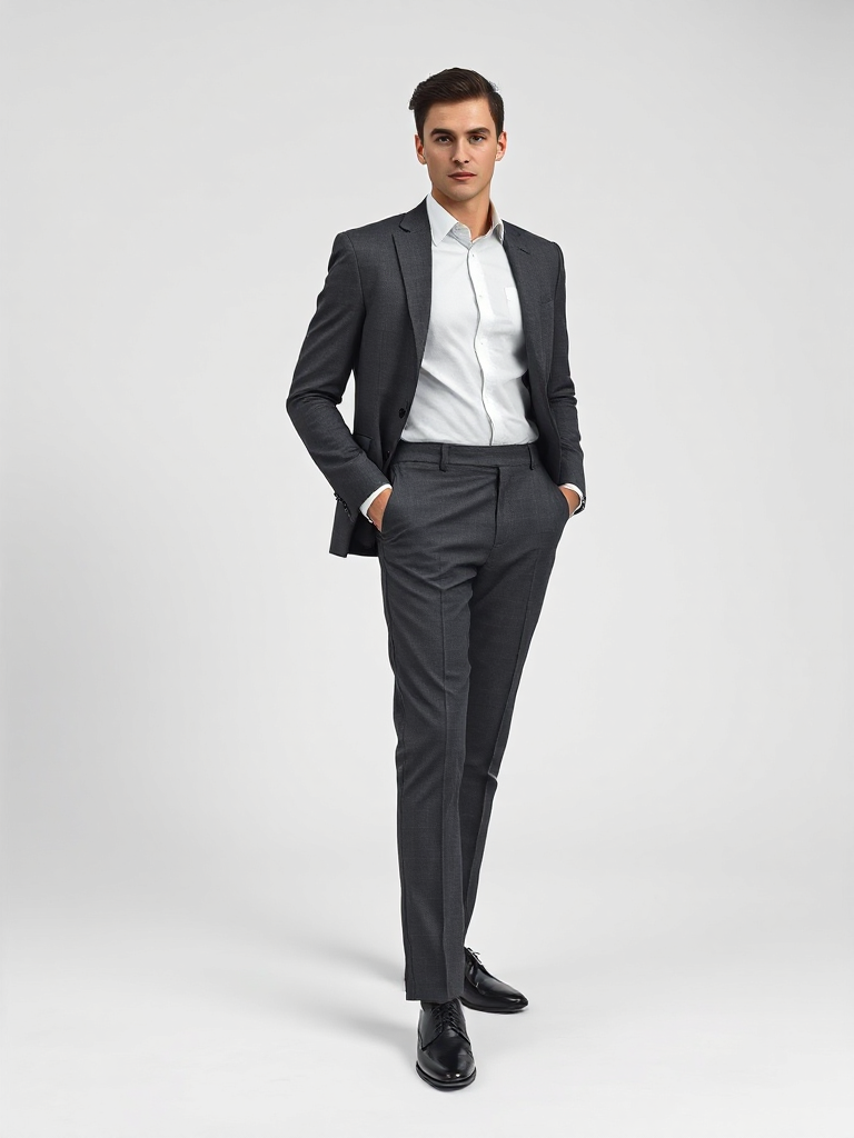 Charcoal Suit Trousers