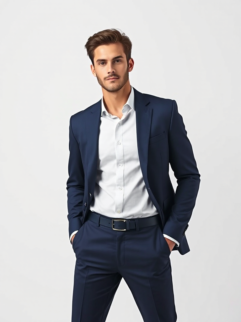Navy Suit Trousers