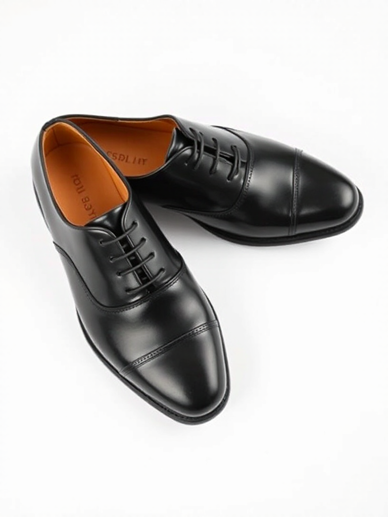 Black Leather Oxford Shoes
