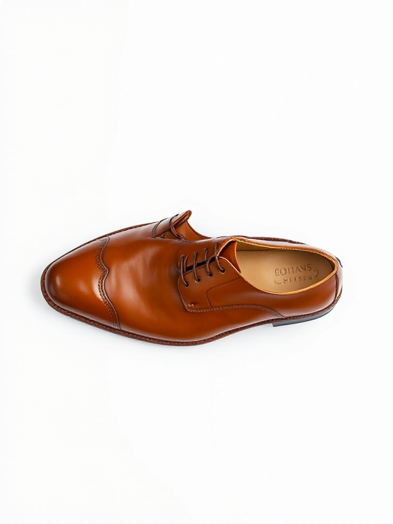 Tan Leather Oxford Shoes