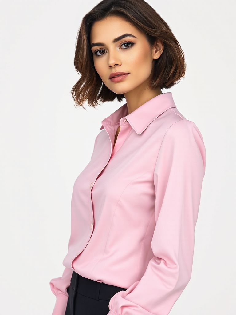 Blush Pink Tailored Blouse