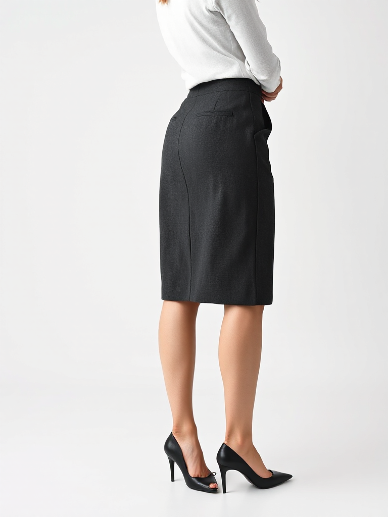 Charcoal Pencil Skirt
