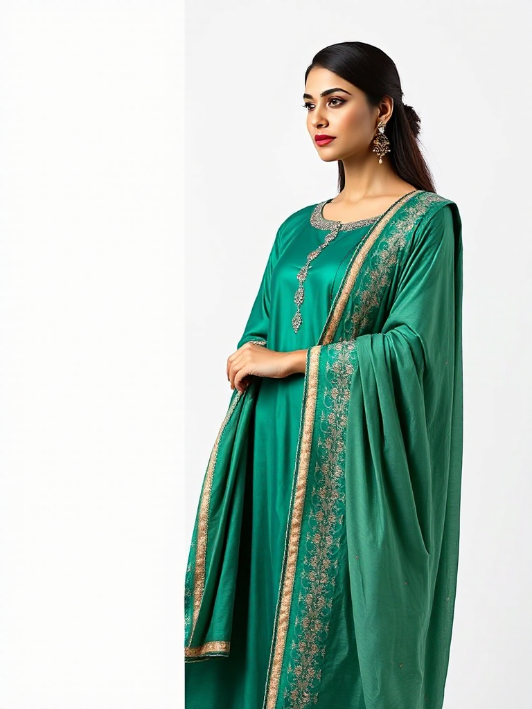 Emerald Silk Kurta Set