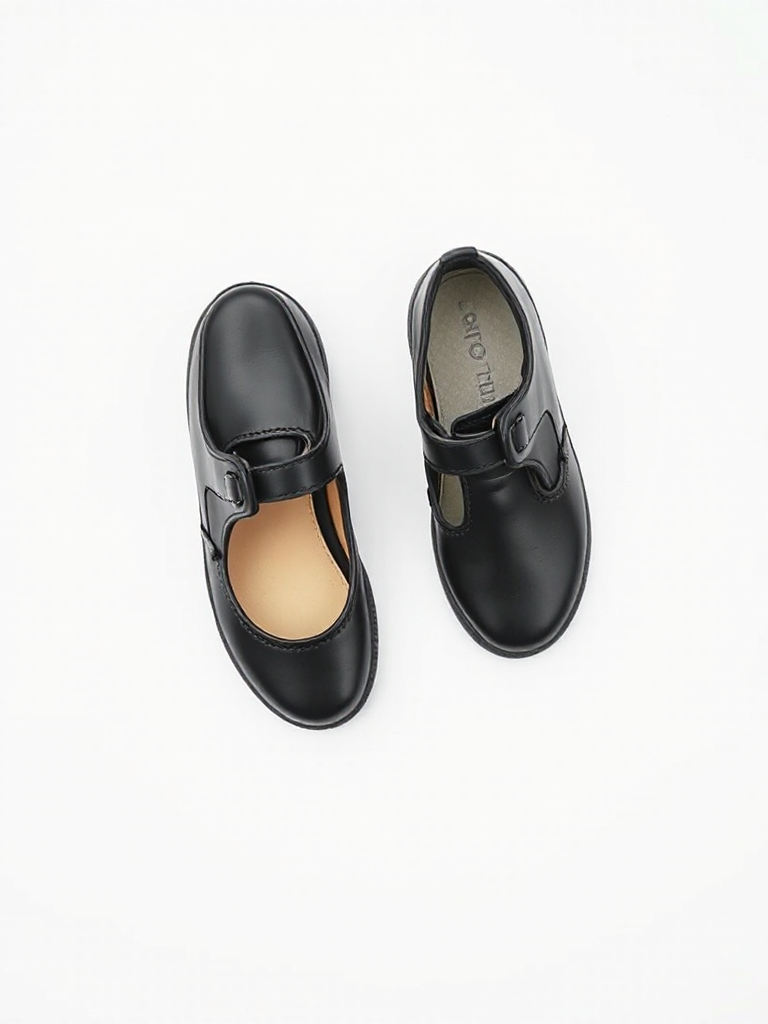 Black Kids School Shoes