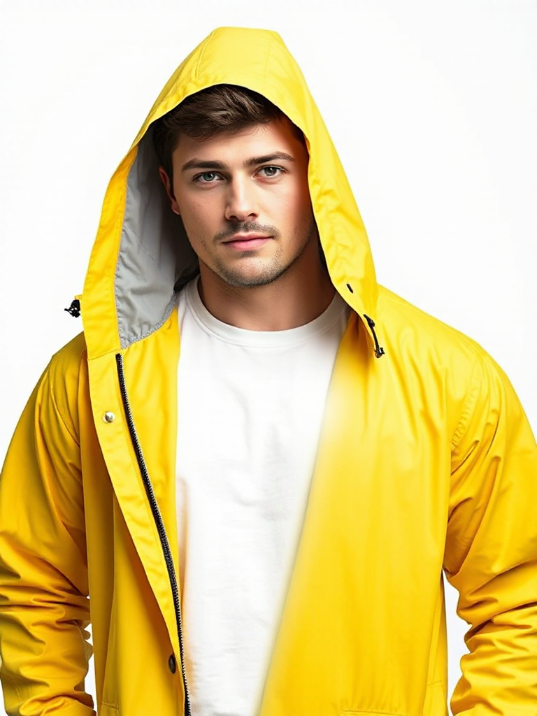 Yellow Hooded Raincoat