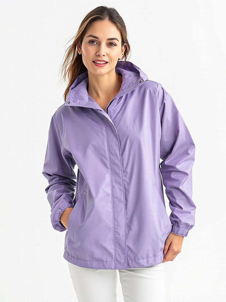 Lavender Packable Rain Jacket