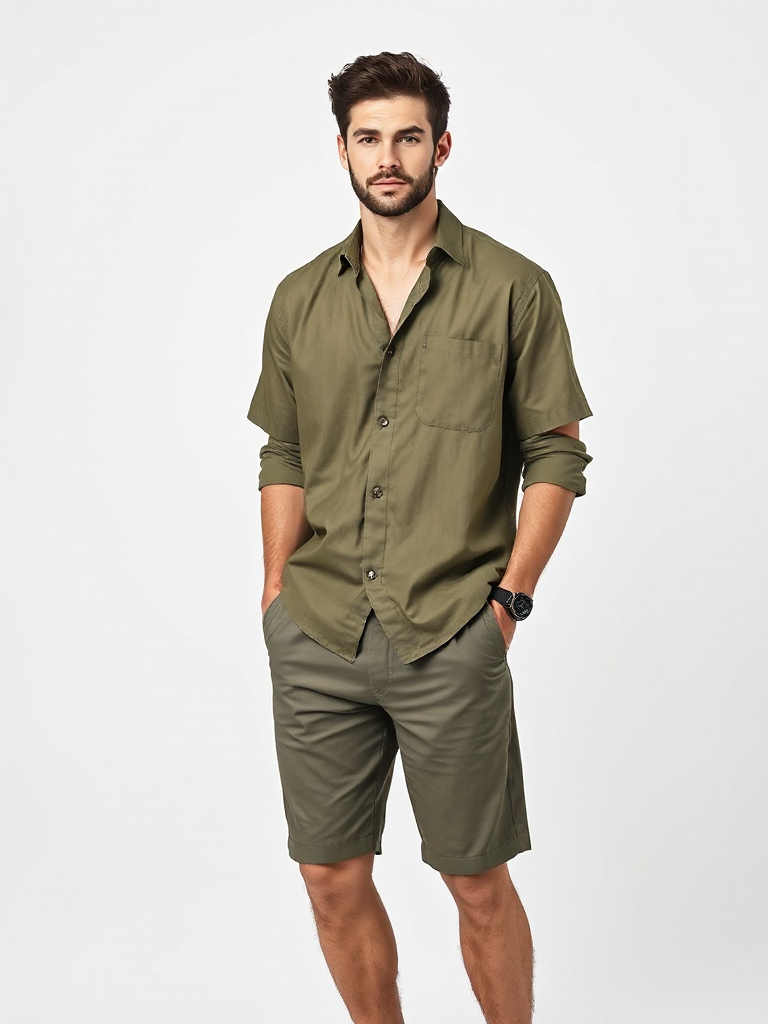 Olive Linen Resort Set