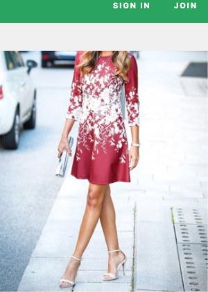 Red and White Floral Fit and Flare Dress · White Leather Heeled Sandals · White Leather Watch