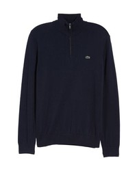 Navy Zip Neck Sweater