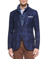 Navy Check Blazer