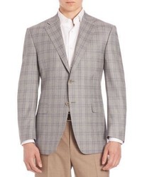 Grey Check Wool Blazer
