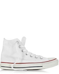 White Canvas High Top Sneakers