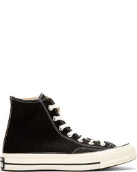 Black and White Canvas High Top Sneakers