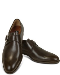 Dark Brown Leather Monks