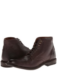 Dark Brown Leather Casual Boots