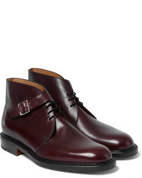 Burgundy Leather Dress Boots