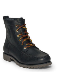 Black Leather Work Boots