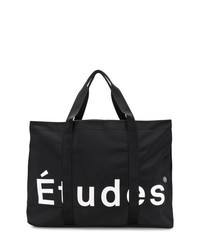 Black and White Print Canvas Tote Bag