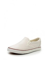 White Leather Slip-on Sneakers