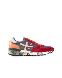 Multi colored Leather Low Top Sneakers