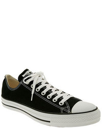 Black Canvas Low Top Sneakers