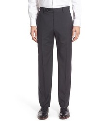 Charcoal Check Wool Dress Pants