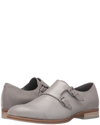 Grey Leather Double Monks