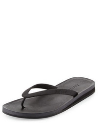 Black Rubber Flip Flops