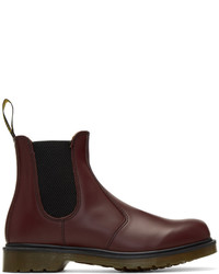 Burgundy Leather Chelsea Boots