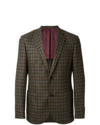 Olive Check Wool Blazer