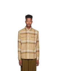 Tan Wool Long Sleeve Shirt