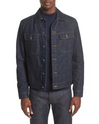Navy Denim Shirt Jacket