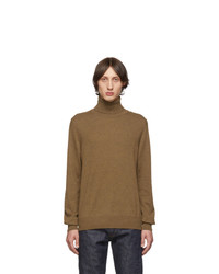 Brown Knit Wool Turtleneck