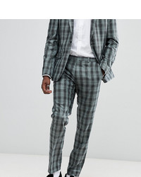 Dark Green Check Chinos