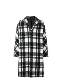Black and White Plaid Overcoat