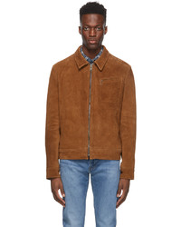 Brown Suede Harrington Jacket