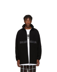 Black Wool Harrington Jacket
