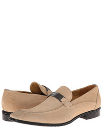 Beige Suede Loafers