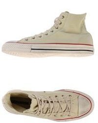 Beige High Top Sneakers