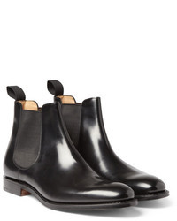 Black Leather Chelsea Boots
