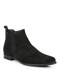 Black Suede Chelsea Boots