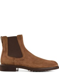Brown Suede Chelsea Boots