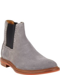Grey Suede Chelsea Boots