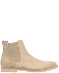 Beige Suede Chelsea Boots